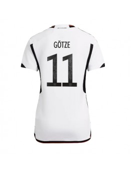 Ženski Nogometna dresi replika Nemčija Mario Gotze #11 Domači SP 2022 Kratek rokav